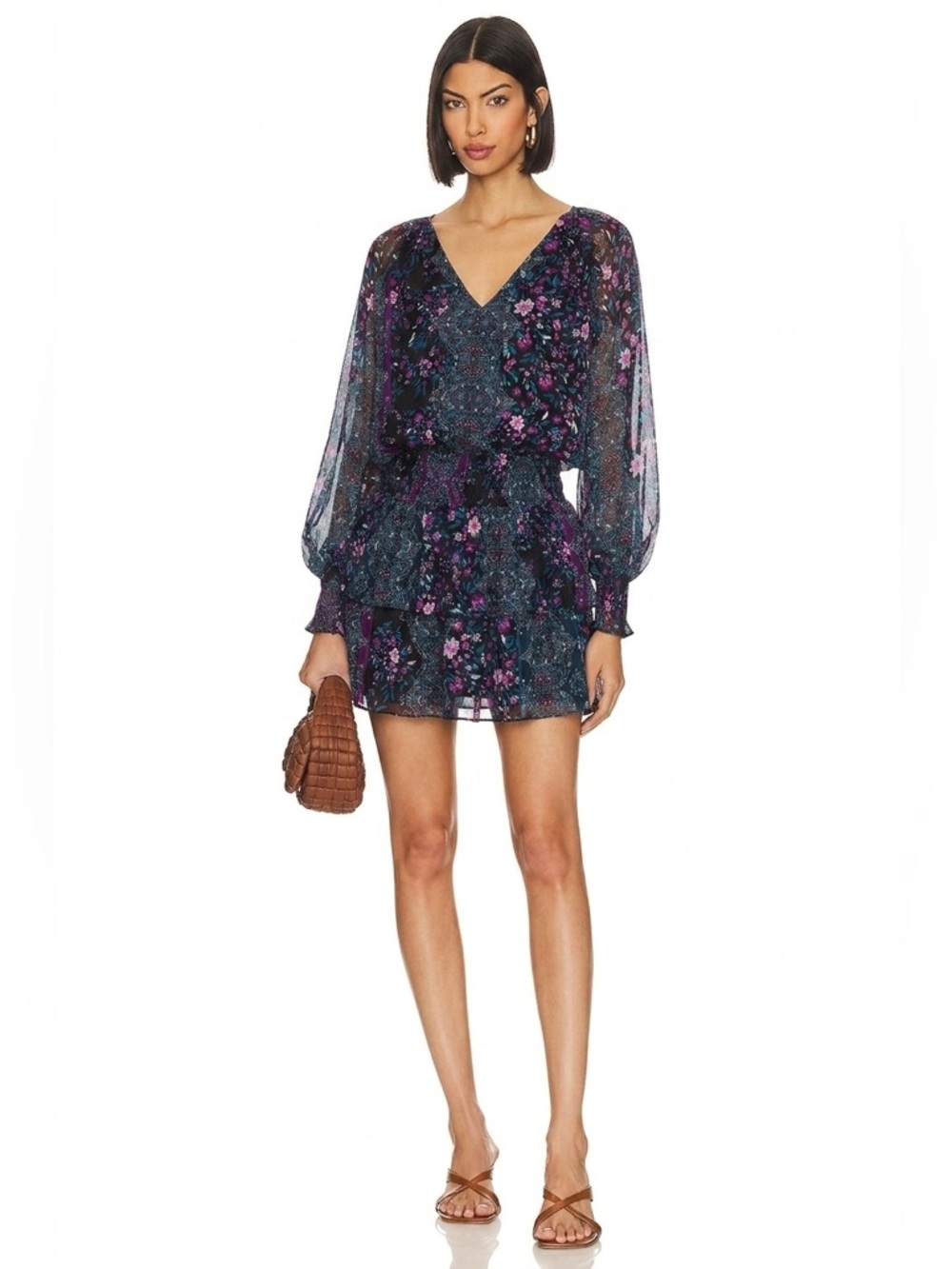 Ramy Brook New York 100% Silk Mini Dress Size M - Picture 2 of 11